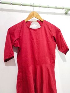 Beautiful Red Colour Frock For Girls