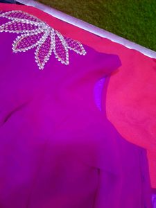Ornate Magenta Saree Intricate Santara Pattern