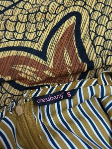 Dressberry Stripped Cream Colour Jumpsuit