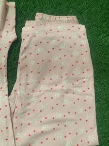 Clovia Heart Print Bight Auit With Full Lower