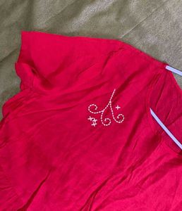 Red Embroidered Top Bust 36-38