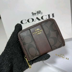 COACH NEW MINI ZIPPER WALLET WD BOX