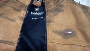 Brown &amp; Black Zippered Jacket size M