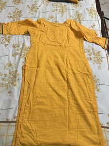 Mustard Kurta Set