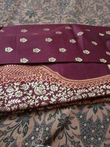 Pashmina Banarsi Work Suit With Shawl