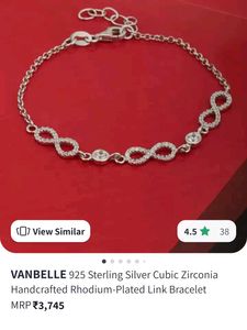925 Sterling Silver Infinity Bracelet