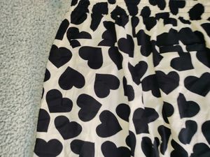 Heart Print Wide Leg Pants