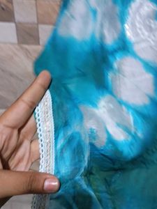Floral Dupatta Sea Green Colour