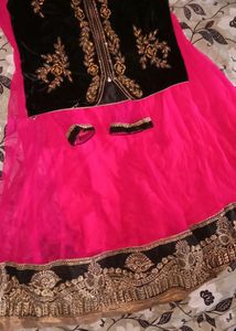 Umbrella Frock With Black Velvet Jacket