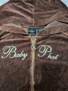 Y2K Baby phat Velour Zip up hoodie