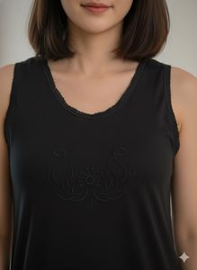 Black Midi Slip Dress