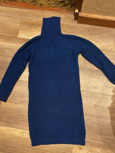 KNEE LENGTH SWEATER/NAVY BLUE SWEATER