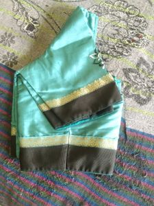 Black And Seagreen Combination Blouse