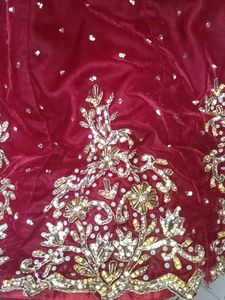 Red &amp; Gold Embellished Dress