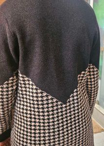 Houndstooth Embellished Sweater