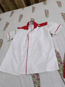 School Dress White And Red