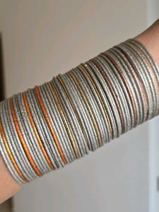 ZARA Metallic Bangles [Set of 3]