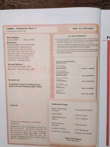 Chemistry Part I - Class XII