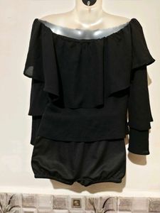 🎄Buy 1, Get 1 Free🎁Black Off-Shoulder Top