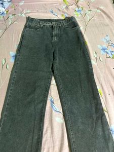 Wide Leg Black Wash Denim Jeans