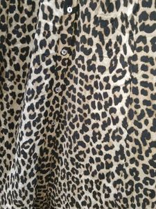 H&amp;M Leopard Print Midi Shirt Dress