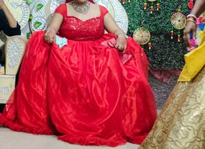 Stunning Red Tulle Princess Heavy Ball Gown
