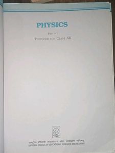 PHYSICS textbook For Class 12 PART 1 (NCERT)