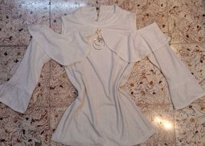 Cold Shoulder Ruffle Top