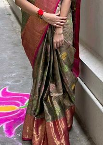 Saree with stitched blouse