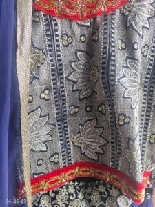 Elegant Blue Embroidered Lehenga
