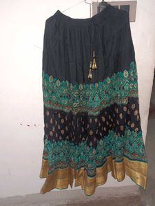 Ethnic Print Long Skirt