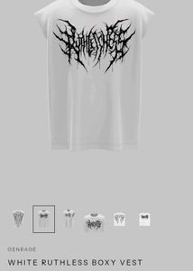 GENRAGE White Ruthless Boxy Vest