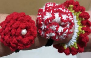 Cute Crochet Hair Tie 3 Pc Ony 100