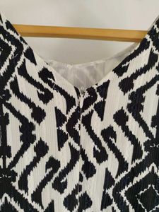 Black and White Patterned Dress