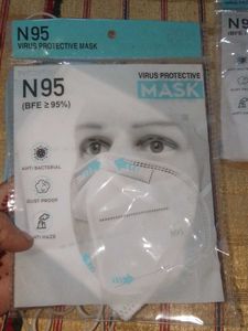 5Surgical &amp; 2 N95 Face Masks - New &amp; Sealed