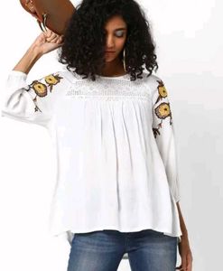 Boho Embroidered Tunic / Summer Top