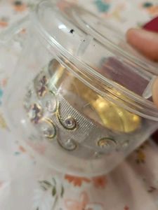 Silver Bangle Set with Floral Detail