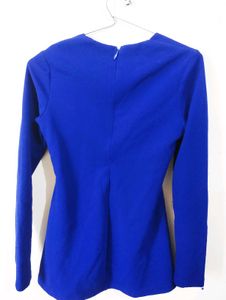 ORCHID BLUES Square-Neck Top with Zip Closure