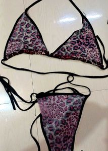 Glam Red Leopard Bikini