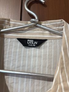 Stripe Beige Shirt - Loose Fit