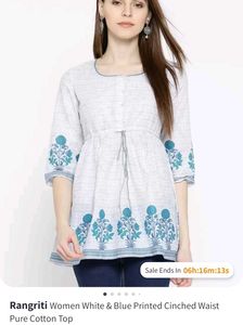 Rangriti Pure Cotton Short Kurti