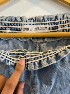 Zara-Wide Leg Denim Pants