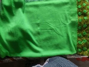 Green Floral Embellished Saree