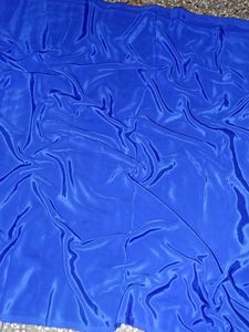 Blue  Crape Silk Fabric