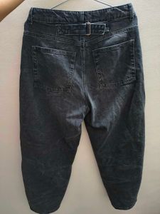 charcoal Black Mom Fit Jeans