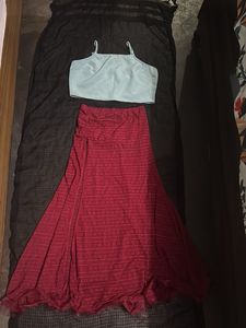 Slit Cut Skirt + Top