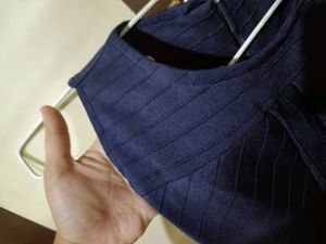 Navy Blue Fit &amp; Flare Dress