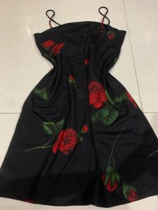 Rose Print Slip Dress