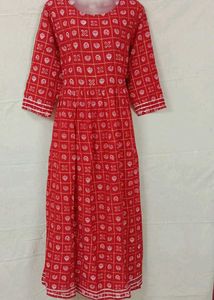 Red Printed Dress
