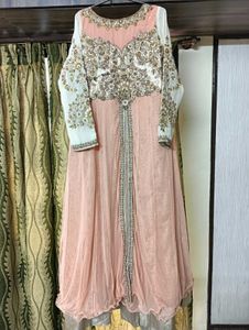 PEACH &amp; WHITE GOWN SET
